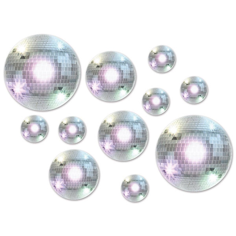 "Shiny Disco Ball Cutouts - Pack Of 20"