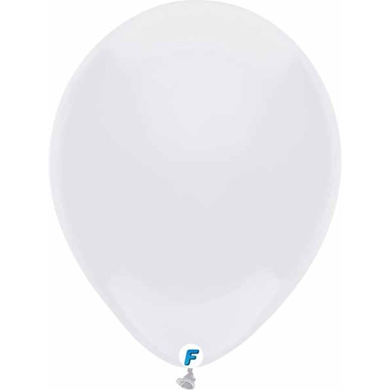 "Funsational 12" White Balloons - Pack Of 15"