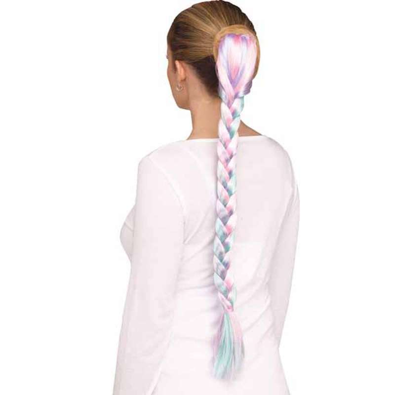 Unicorn Pigtail Pastel Braid.