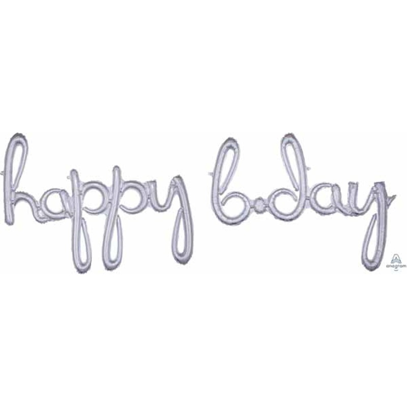 "Happy Bday" Holographic Stickers Pkg