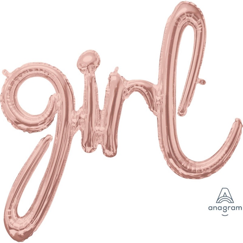 "Girl" Rose Gold Script PHRASE G40 PK