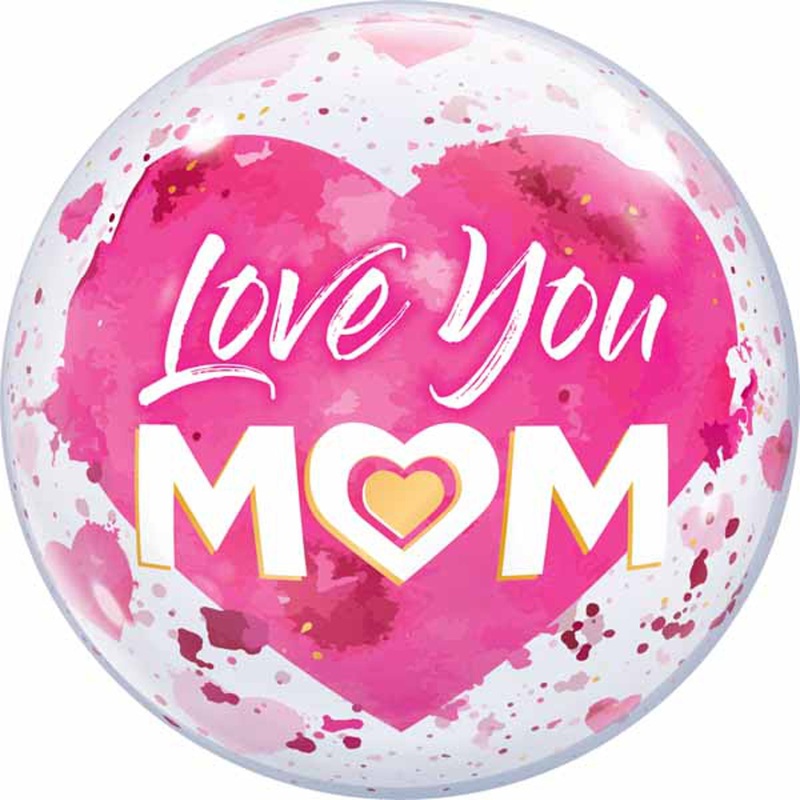 "Love You Mom Pink Balloon Package"