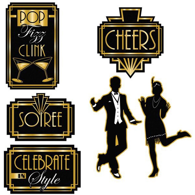 "Roaring 20S Cutouts - Pack Of 6"