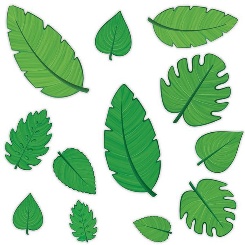 "Tropical Leaf Cutouts - 12/Pkg"
