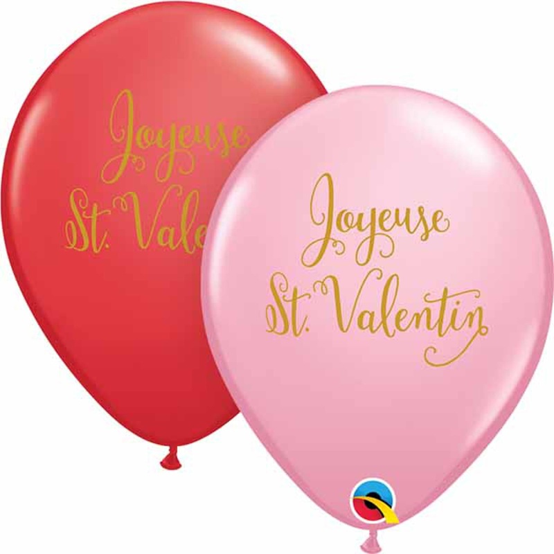 "Joyeuse St Valentin Latex Balloon Pack - 50 Pink And Red 11" Balloons"
