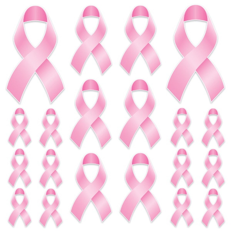 "Pink Ribbon Cutouts - Breast Cancer Awareness Decoration"