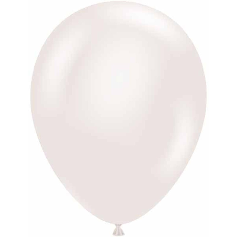 Tuftex Pearl White Sugar Balloons 17"  (50/Pk)