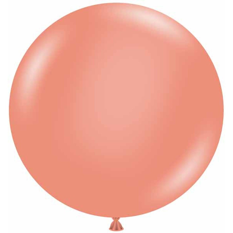 Tuftex Rose Gold Round Latex Balloons - 24 Inch Elegance