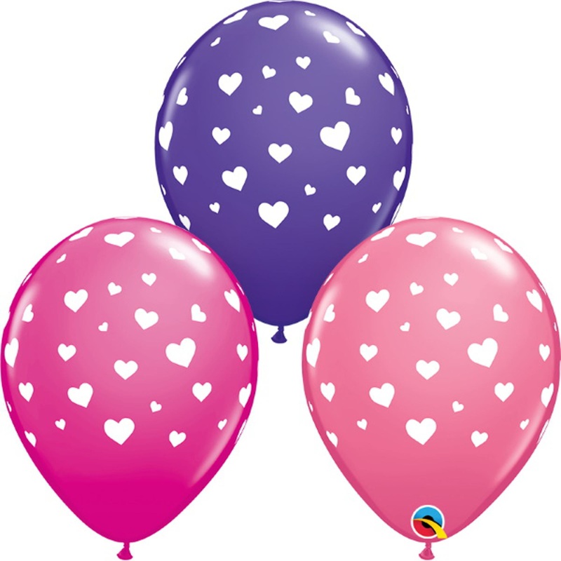 "Random Hearts Arnd Pvc Decoration Pack Of 50 (11" Pv/Wb/Rs)"