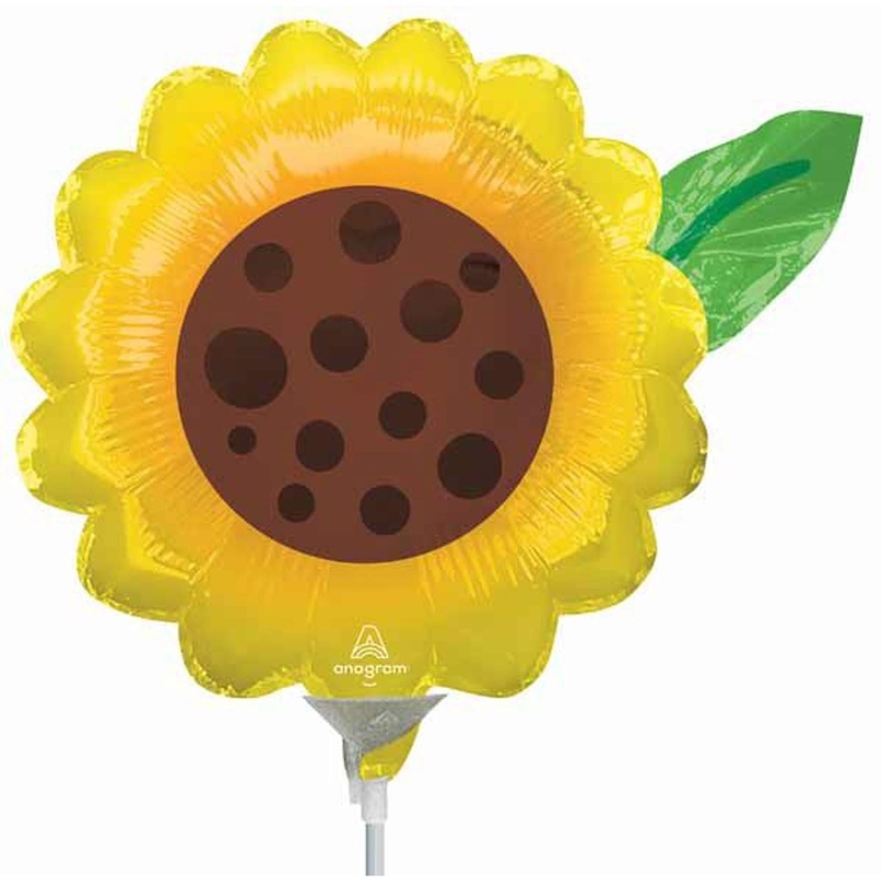"Yellow Sunflower Mini Shape A30  Foil Decorative Balloon For Events And Gifts"