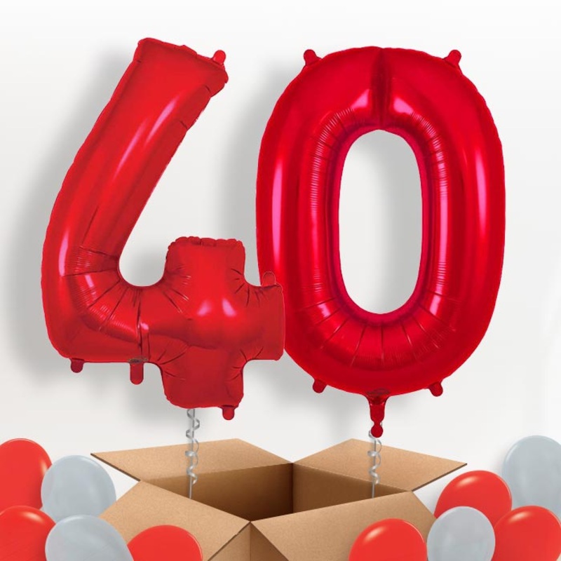 Red 40 Balloons in a Box