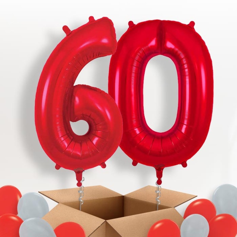 Red 60 Balloons in a Box