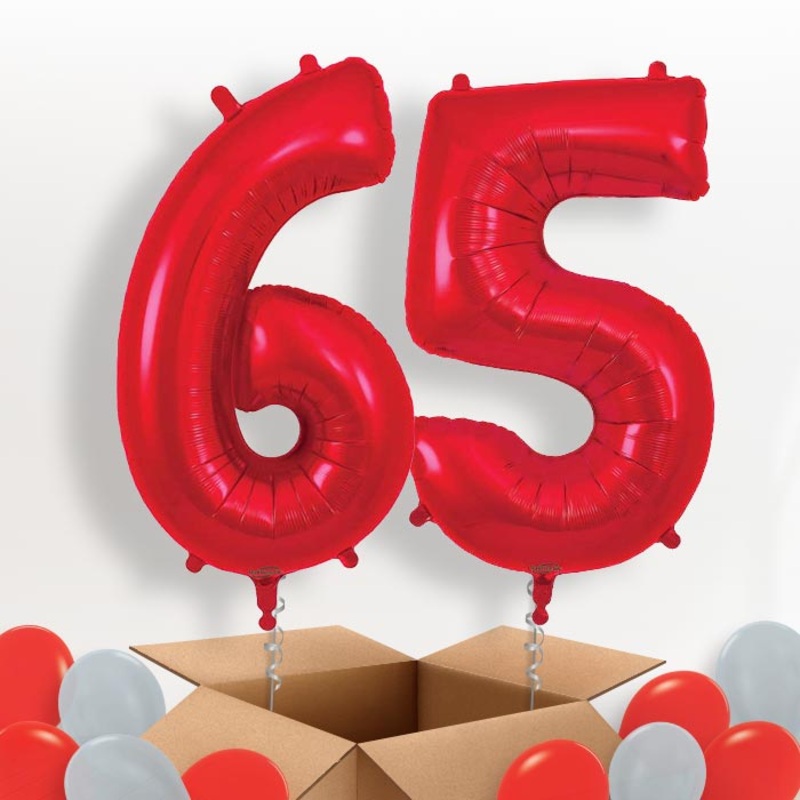 Red 65 Balloons in a Box