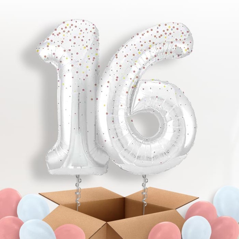Rose Gold Dots 16 Balloons in a Box