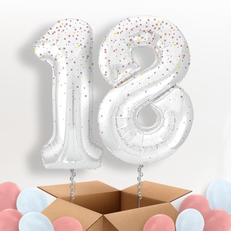 Rose Gold Dots 18 Balloons in a Box