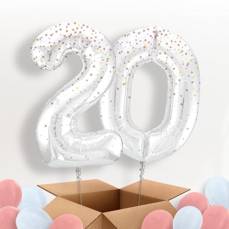 Rose Gold Dots 20 Balloons in a Box