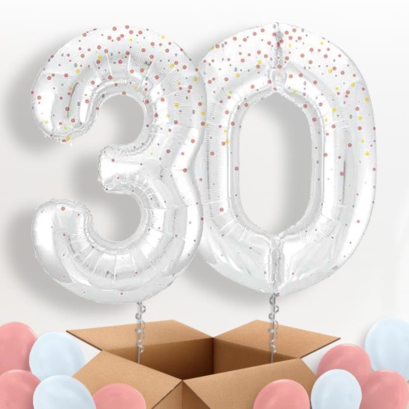 Rose Gold Dots 30 Balloons in a Box