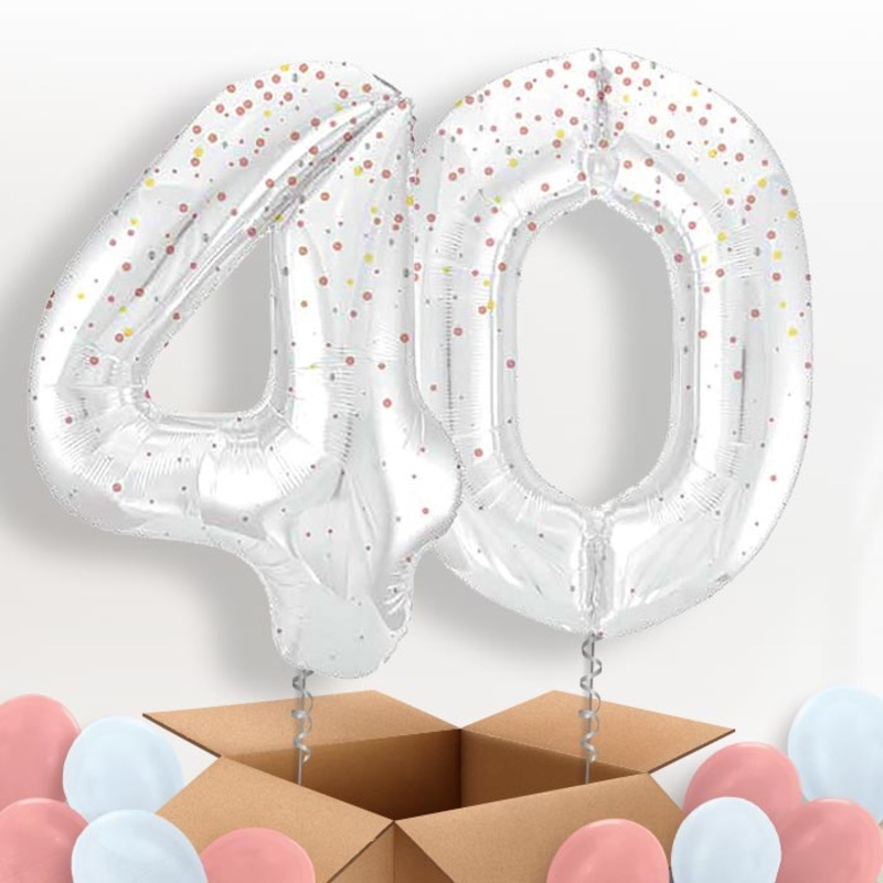 Rose Gold Dots 40 Balloons in a Box