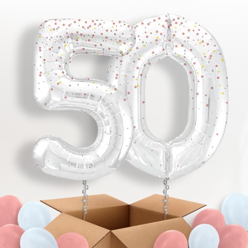 Rose Gold Dots 50 Balloons in a Box