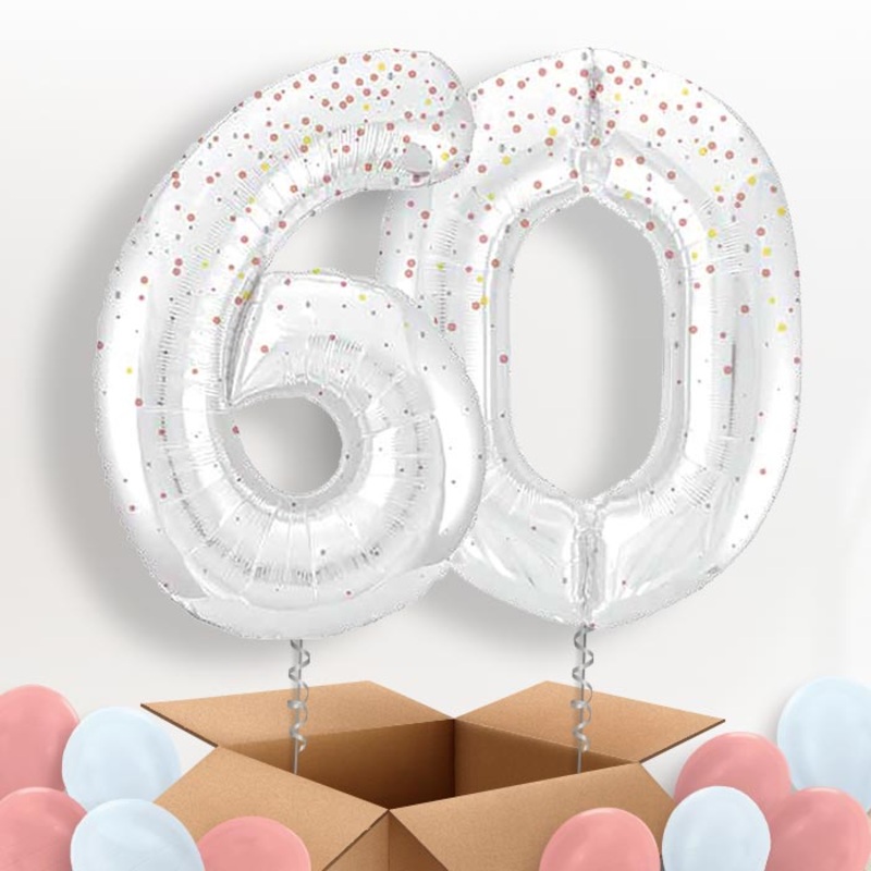 Rose Gold Dots 60 Balloons in a Box