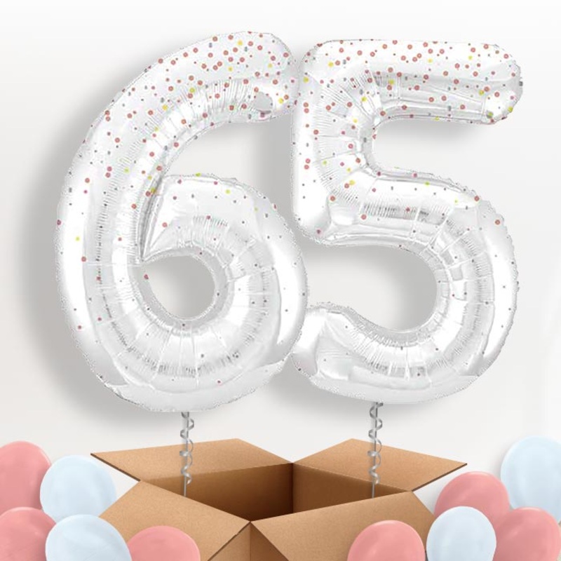 Rose Gold Dots 65 Balloons in a Box