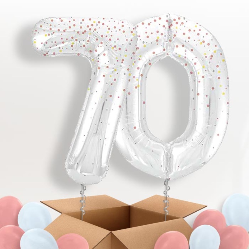 Rose Gold Dots 70 Balloons in a Box