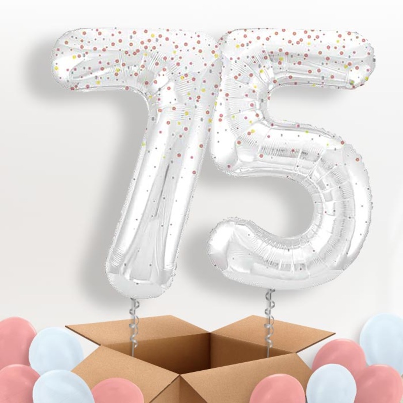 Rose Gold Dots 75 Balloons in a Box