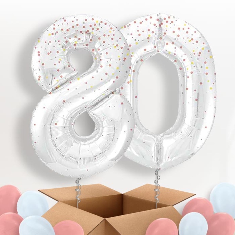 Rose Gold Dots 80 Balloons in a Box