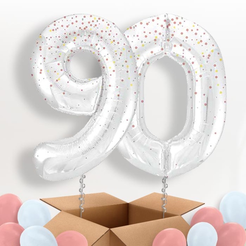Rose Gold Dots 90 Balloons in a Box
