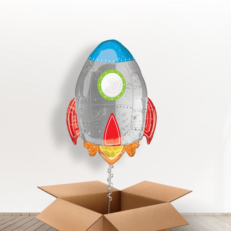 Space Rocket Helium Balloon in a Box