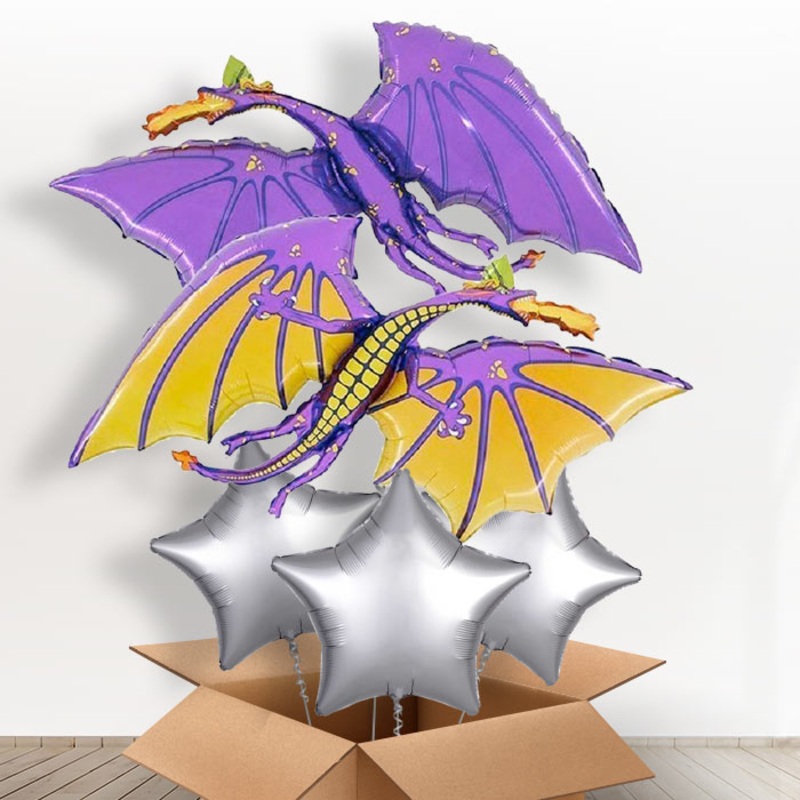 Purple Dragon Balloon in a Box Gift