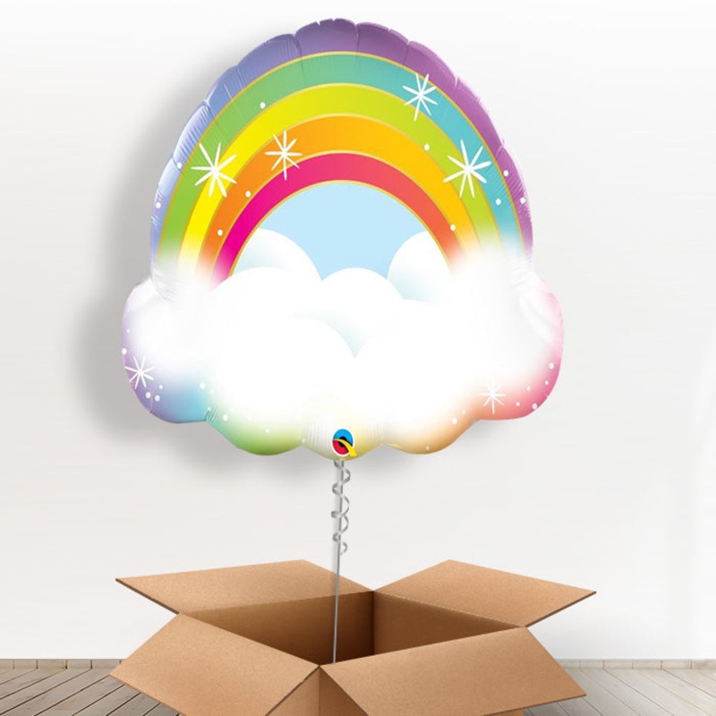 Rainbow Cloud Giant Shaped Balloon in a Box Gift