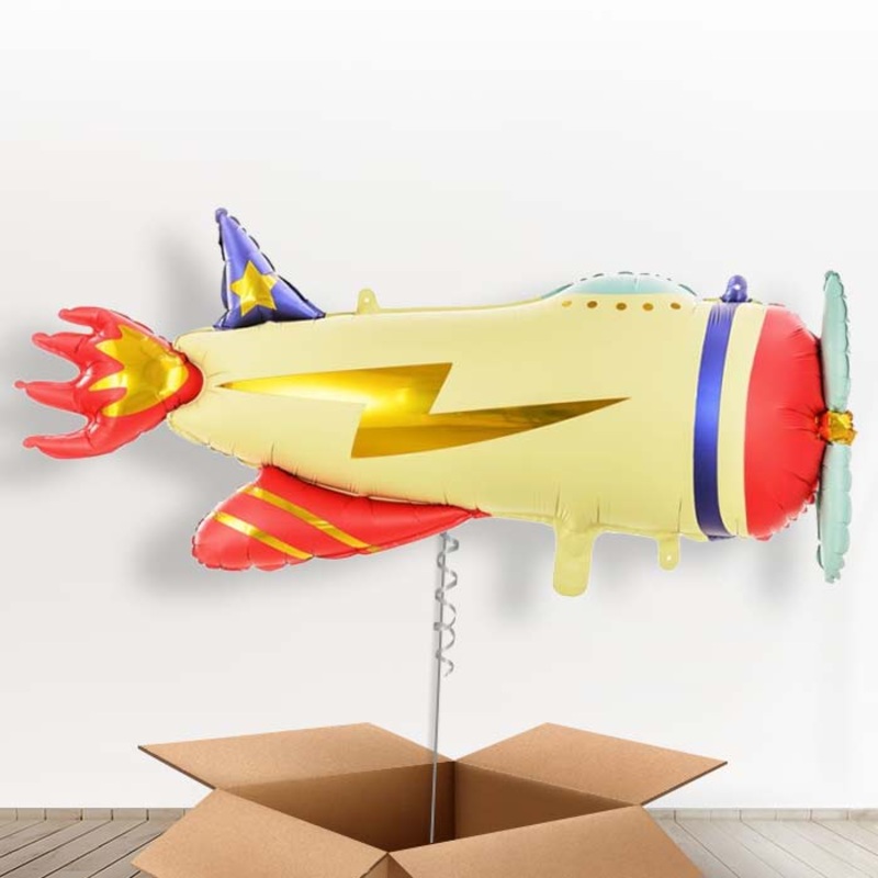 Red Airplane Balloon in a Box Gift