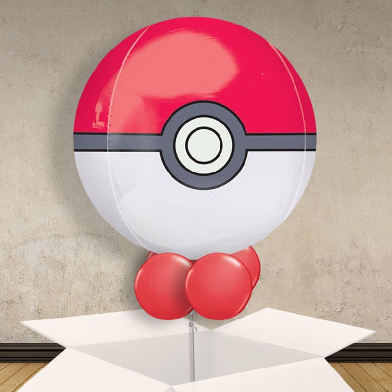 Pokemon Pokeball Balloon in a Box Gift