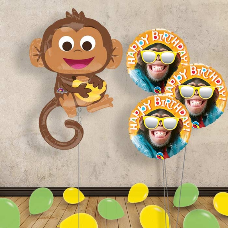 Monkey Helium Balloon Bouquet Delivered