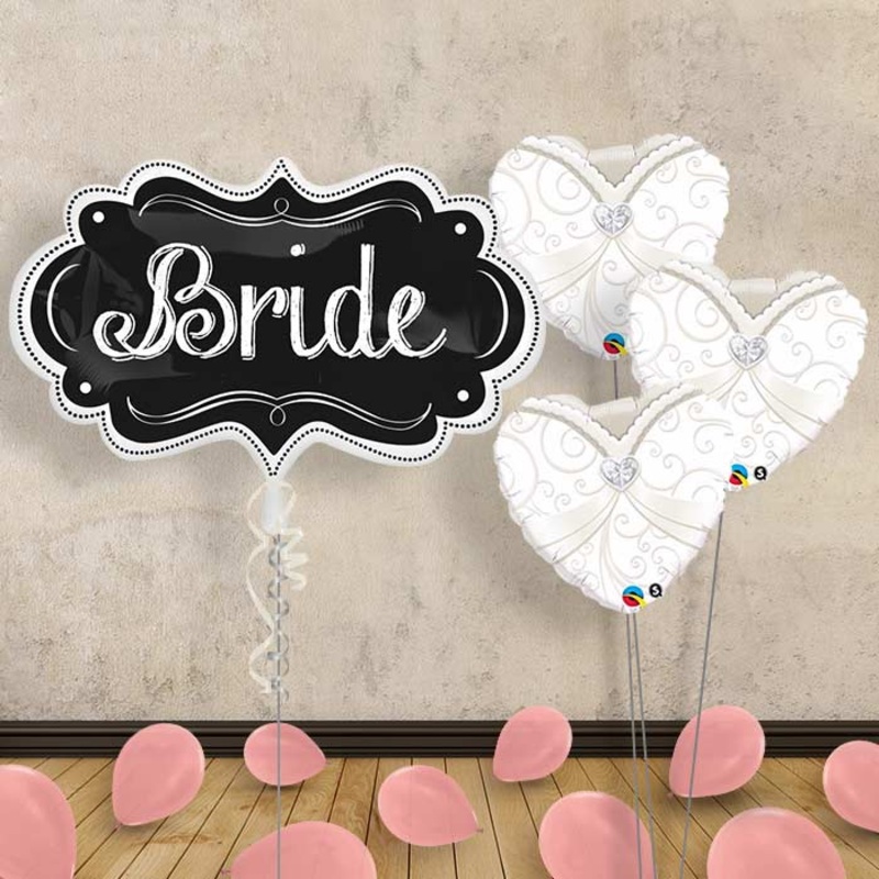 Personalised Wedding Balloons - Bride Chalkboard