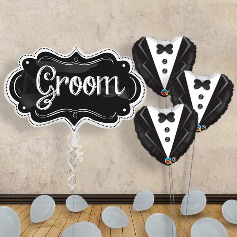 Personalised Wedding Balloons - Groom Chalkboard
