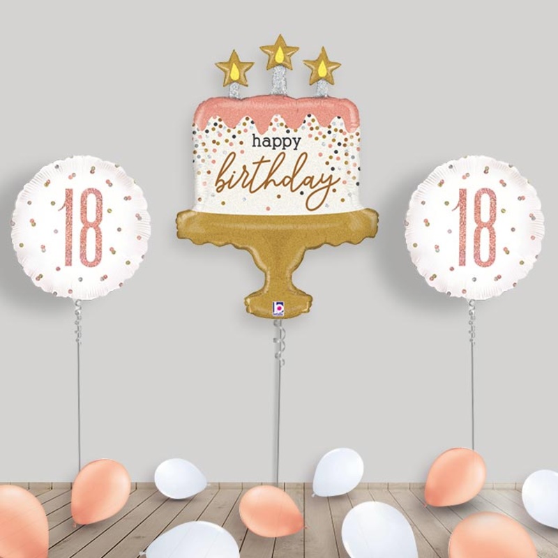 Rose Gold 18 Balloon Display
