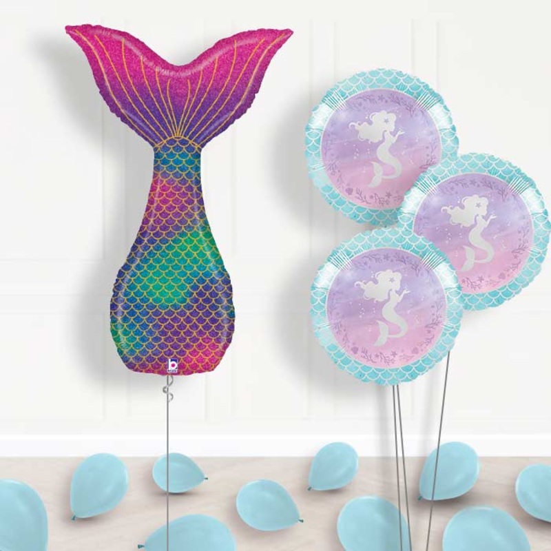 Mermaid Tail Balloon Bouquet in a Box