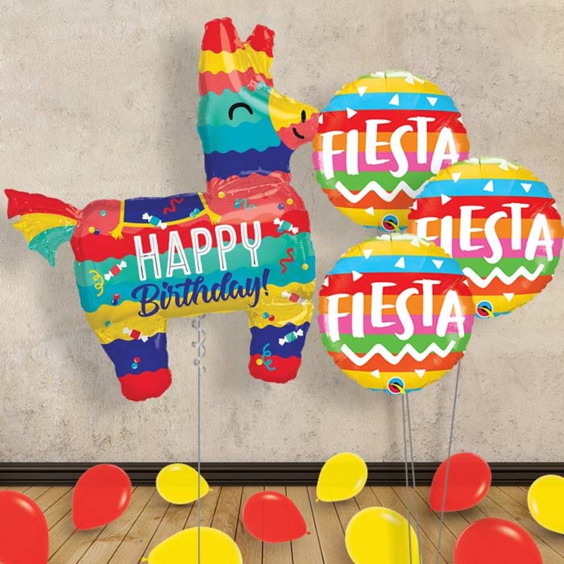 Mexican Balloons Display in a Box - Birthday