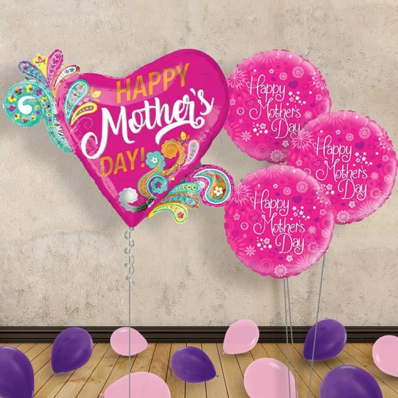 Mothers Day Balloon Bouquet in a Box - Hearts