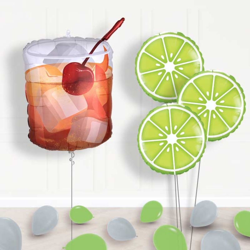 Old Fashioned Whiskey (Lime) Balloon Bouquet Delivery