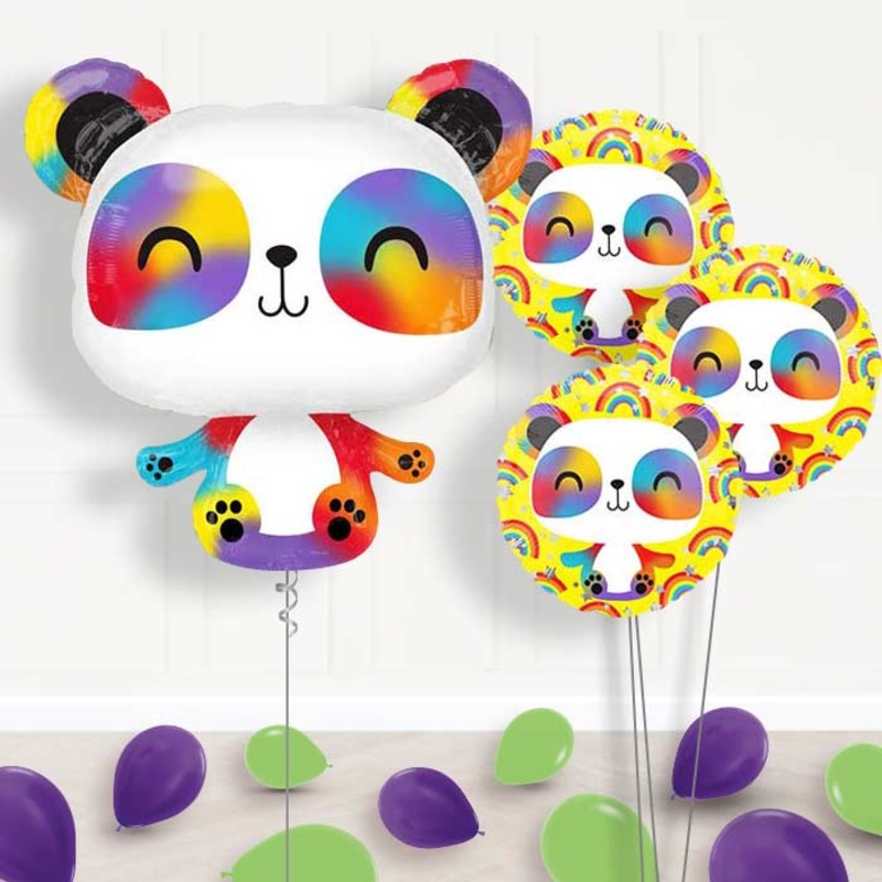 Panda Helium Balloon Bouquet Delivered