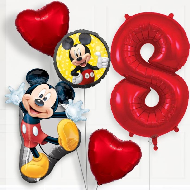 Mickey Mouse Helium Balloon Package 8th Birthday