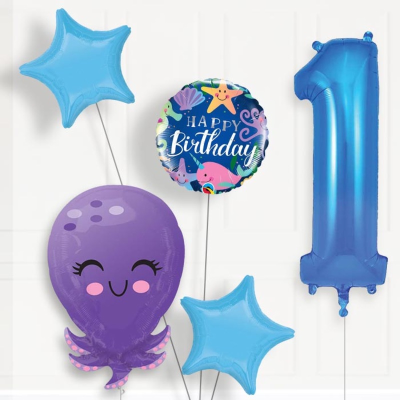 Octopus Helium Balloon Package 1st Birthday