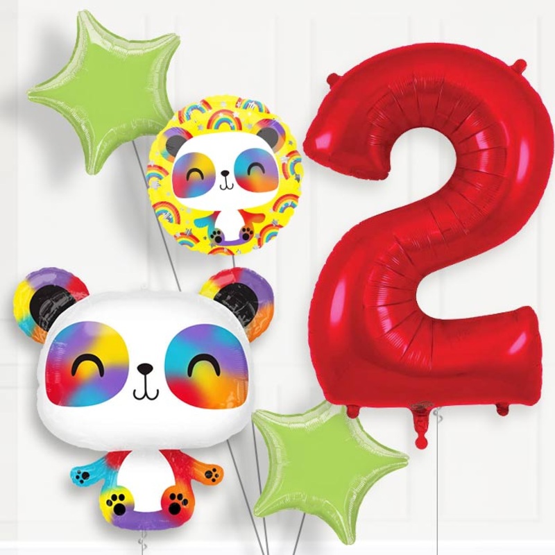 Panda Helium Balloon Package 2nd Birthday
