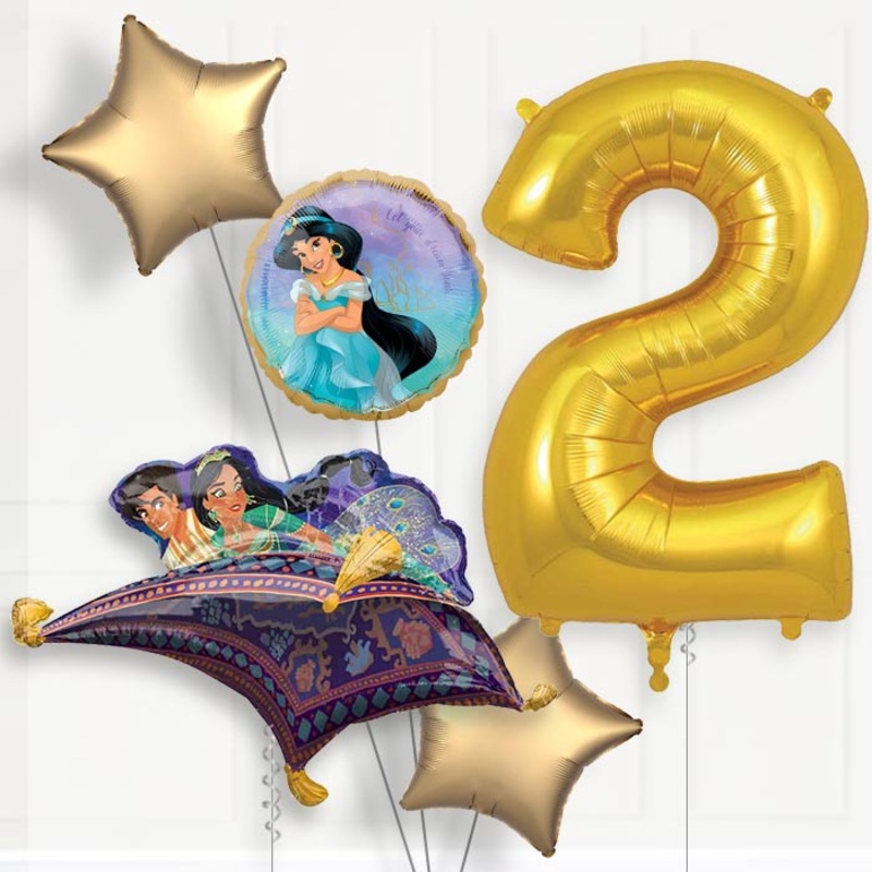 Princess Jasmine Helium Balloon Package 2nd Birthday