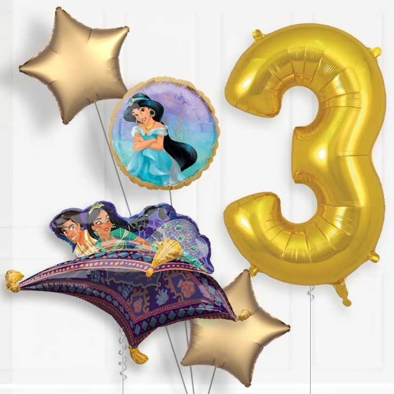 Princess Jasmine Helium Balloon Package 3rd Birthday
