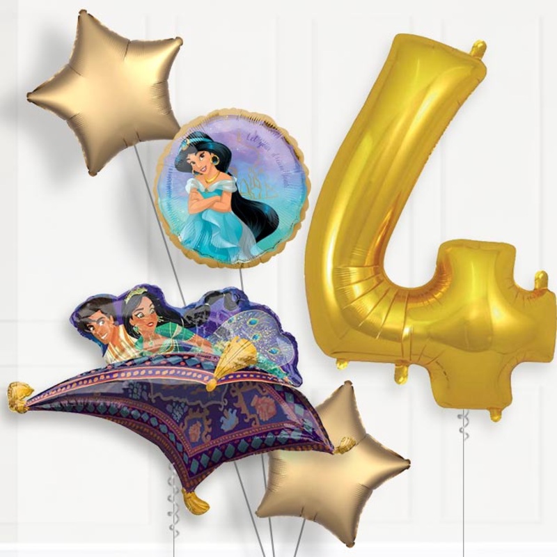 Princess Jasmine Helium Balloon Package 4th Birthday