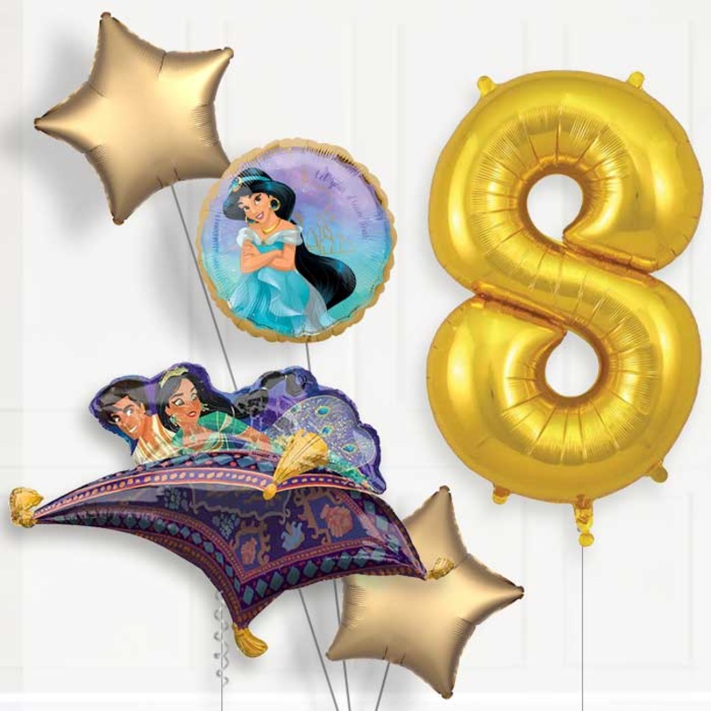 Princess Jasmine Helium Balloon Package 8th Birthday